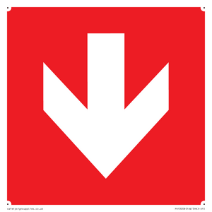 Down arrow (white on red background)